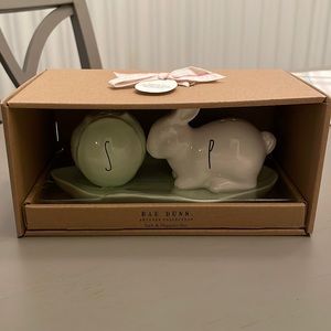 Rae Dunn Bunny and Lettuce Salt and Pepper Shakers